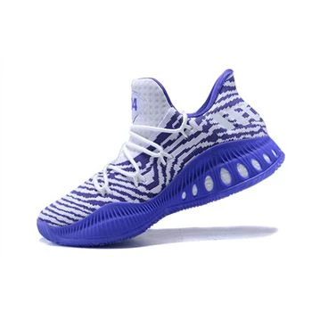 New Adidas Crazy Explosive Low White Purple Men's Basketball Shoes