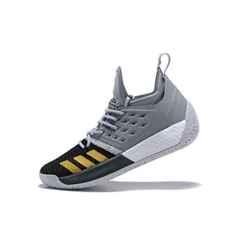 Adidas Harden Vol. 2 Cool Grey/Black-Gold Basketball Shoes