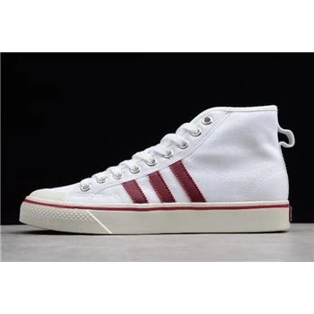 New Adidas Nizza High-Top White/Red Men's and Women's Size CQ3138