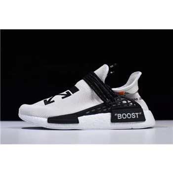 Virgil Abloh OFF-WHITE x Pharrell x Adidas NMD Hu Race Trail Light Grey/Black-White F99768