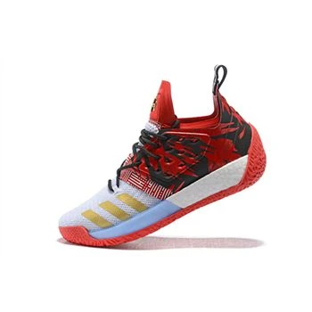 Adidas Harden Vol. 2 Red/Black/White/Gold Basketball Shoes