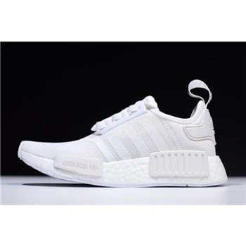 New Adidas NMD R1 Primeknit White Black CQ2411 On Sale