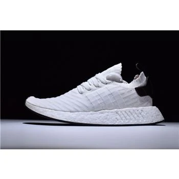 New Adidas NMD R2 Primeknit FTWR White/Core Black-Red Men's Size BY3015