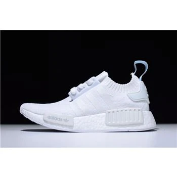Women's Adidas NMD R1 Primeknit Running White/Blue Tint CQ2040
