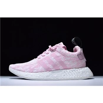 Women's Adidas NMD R2 Primeknit Pink White Running Shoes BY9315