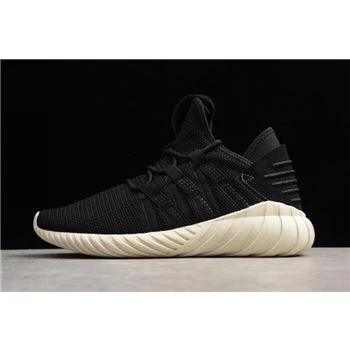 Men's and Women's Adidas Tubular Dawn Black Off White Running Shoes CQ2510