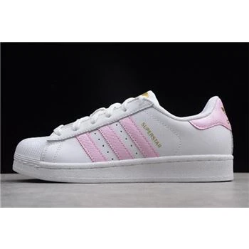 WMNS Adidas Superstar White/Pink-Metallic Gold CQ1888 WMNS Adidas Superstar White/Pink-Metallic Gold CQ1888