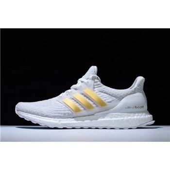 New Adidas Ultra Boost 3.0 White Gold BA7680