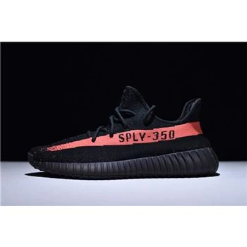 New Adidas Yeezy 350 Boost V2 Black/Red BY9612