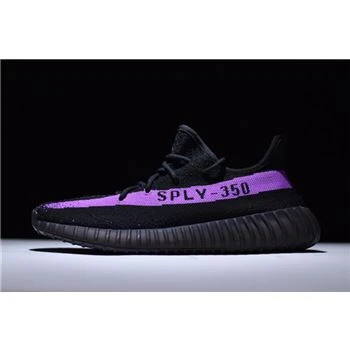New Adidas Yeezy 350 Boost V2 Core Black/Purple