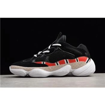 New Adidas Yeezy 500 Black/Red-White Men's and Women's Size Shoes