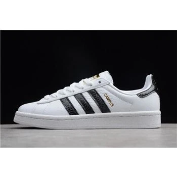 Adidas Campus Unisex Street Style Leather Sneakers White Black CQ2074