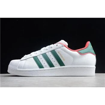 Adidas Superstar White Red Green Unisex Leather Sneakers D96974